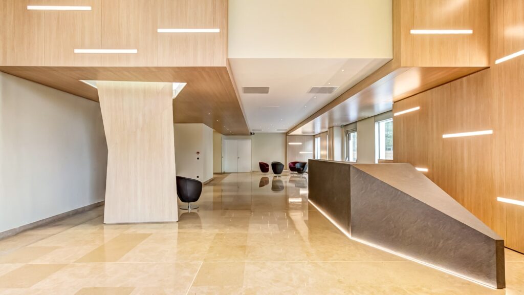 Contemporary office lobby